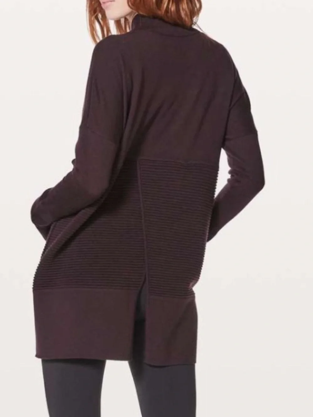 lululemon wool cardigan wrap sz4 Sit In Lotus
